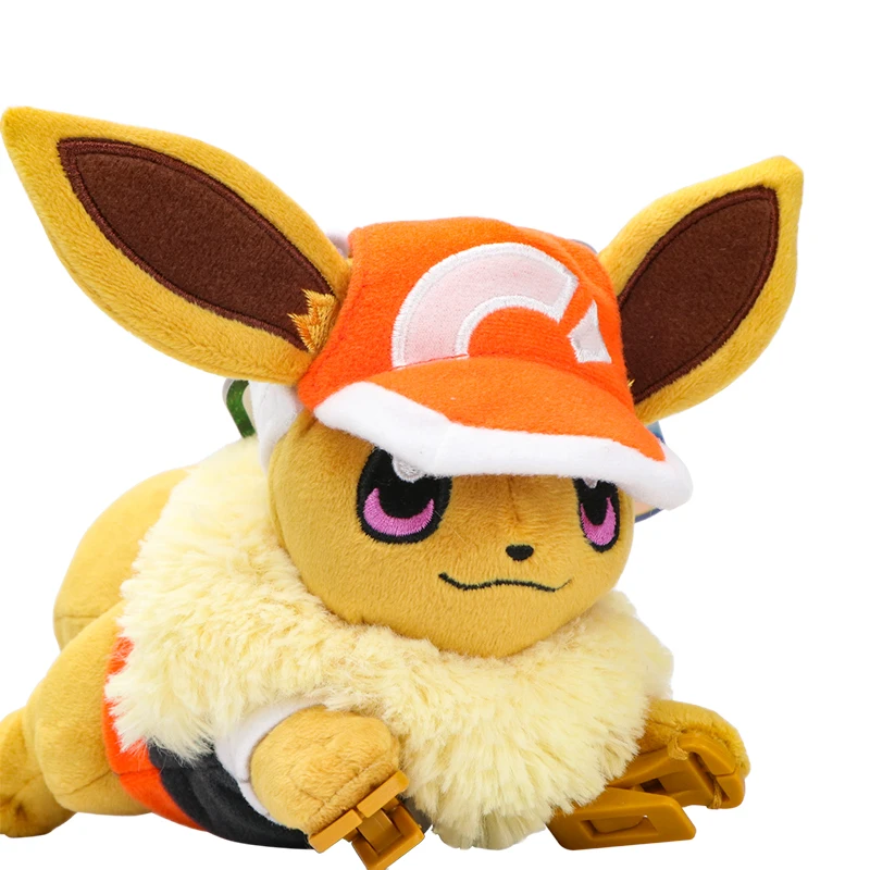 TAKARA Tomy Original Eevee Pokemon Eevee Sleeping Position Cute Cartoon Plush Toy Stuffed Doll High Quality Xmas Gifts For Kids