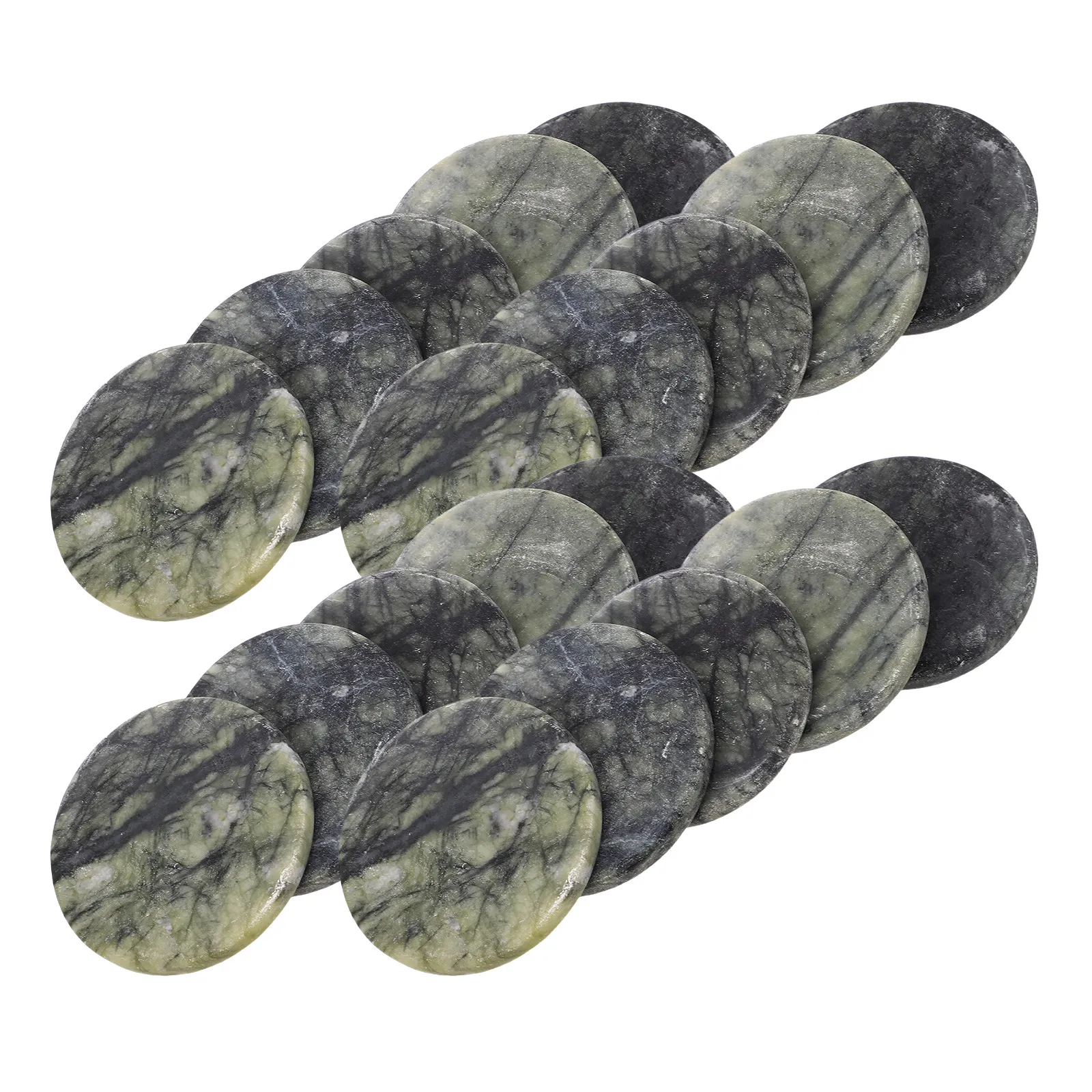 40Pcs Skipping Stones Natural River Rocks for Water Skipping Game Outdoor Fun Family Bonding Team Building Skill Development