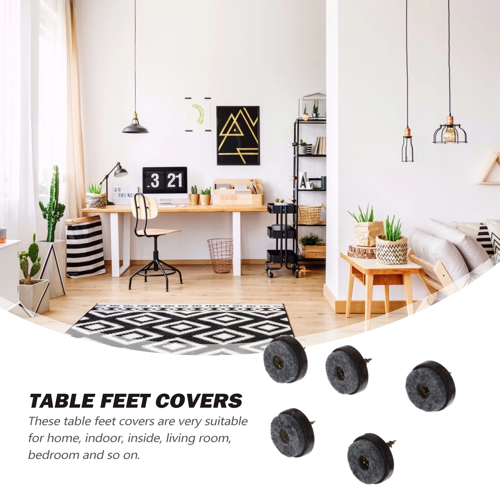 

50Pcs Non-Skid Table Feet Mats Chair Feet Caps Durable Furniture Footpads for Indoor Living Room Bedroom Floor Protection