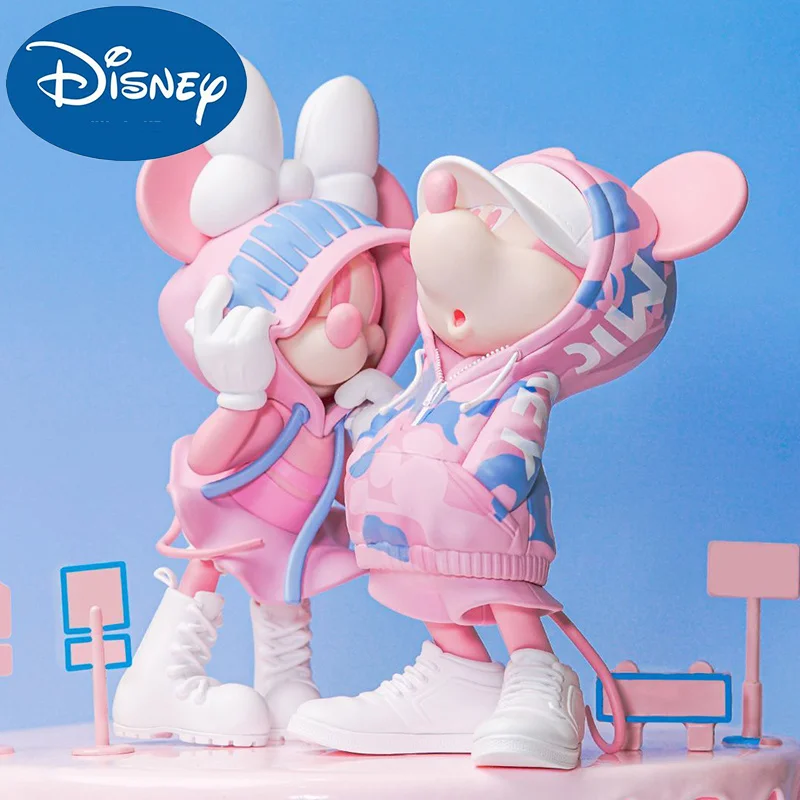 

New Genuine Morstorm Disney Mickey Mouse Figure Mickey Minnie Macaron 15cm Figurine Collection Pvc Model Doll Customized Toys