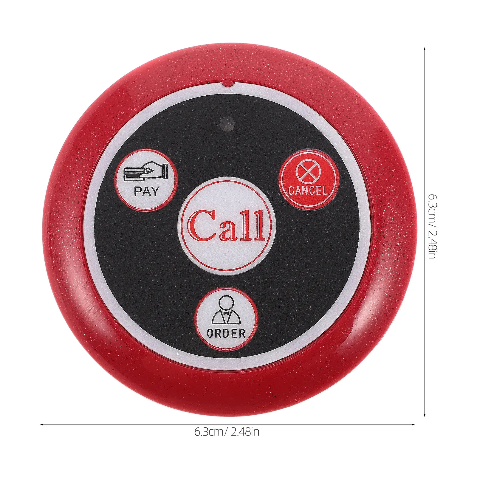 Wireless Calling System 4-Key Restaurant Call Button Table Service Button Food Service Call Device Wireless Pager for Cafe Bar
