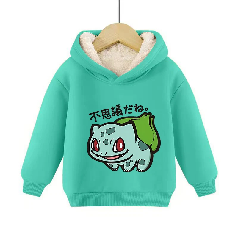 Sweat-shirt à capuche Pokemon pour enfants, imprimé Anime Pikachu Gengar, vêtements de sport à capuche, mode pour garçons et filles, vêtements chauds d'hiver