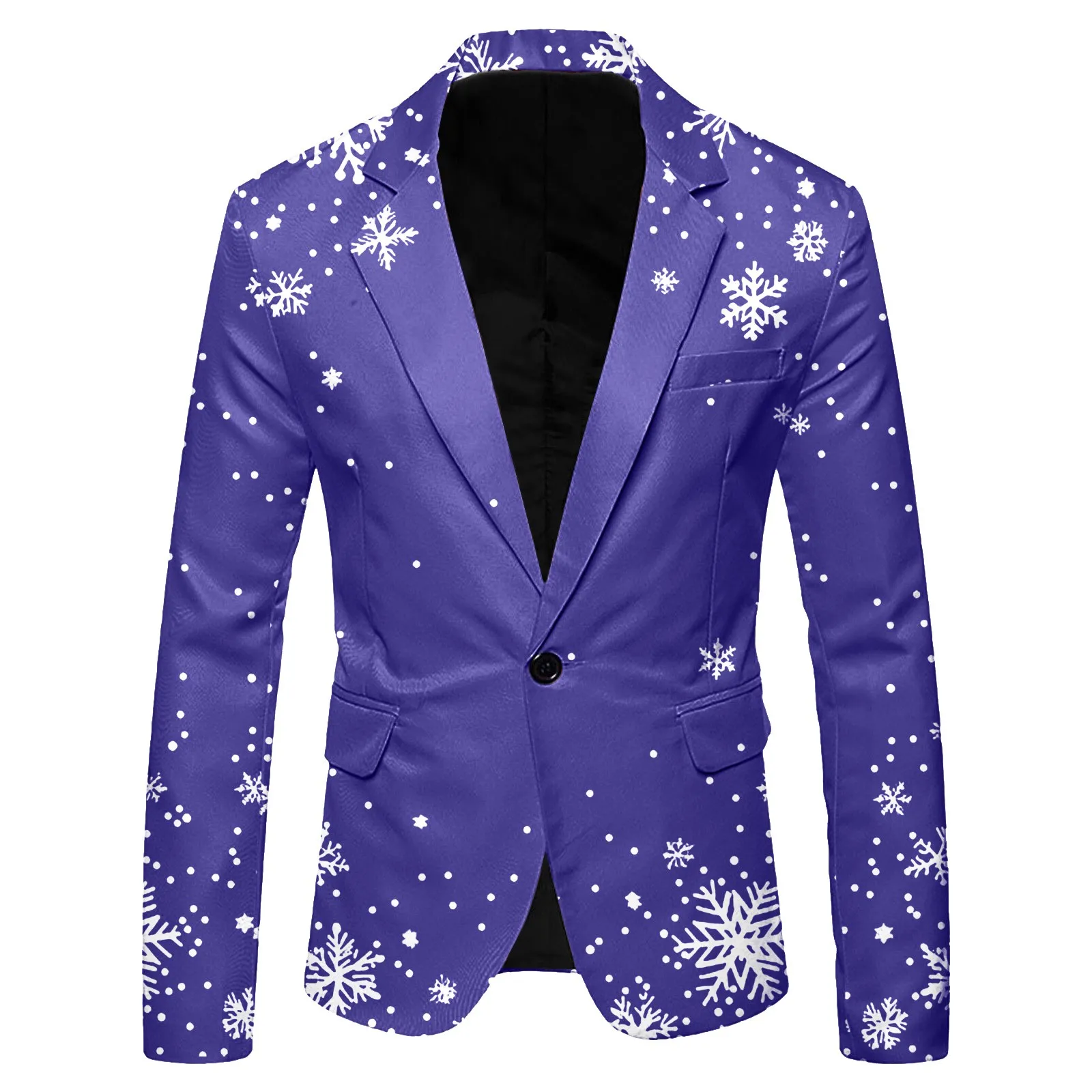 

Man Wedding Men Long Sleeve Jacket Stylish Formal Jacket Fun Christmas Print Jacket 20s Men Suits