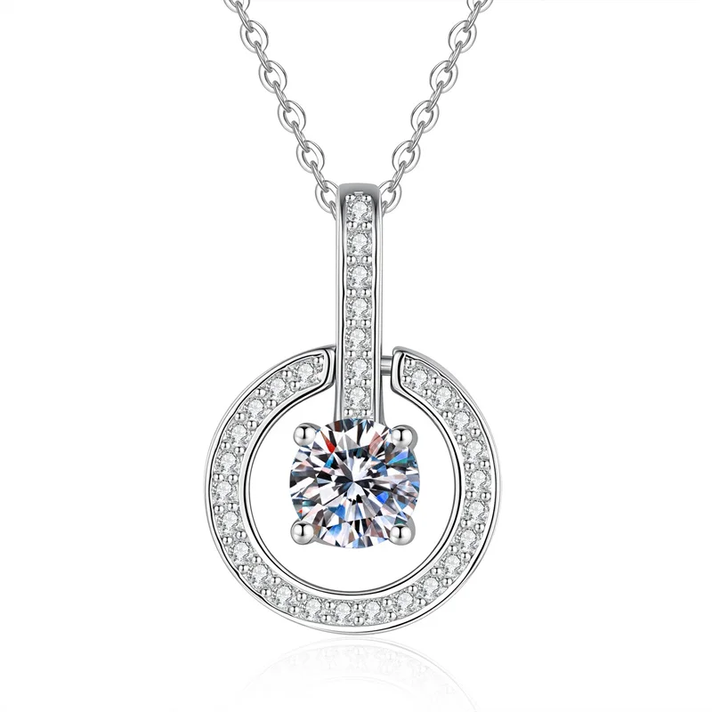 

Колье XL550 Lefei Fashion Luxury Classic с муассанитом цвета D, 0.5 карата, круглое, для подвесок, женское, из стерлингового серебра 925 пробы, для вечеринок