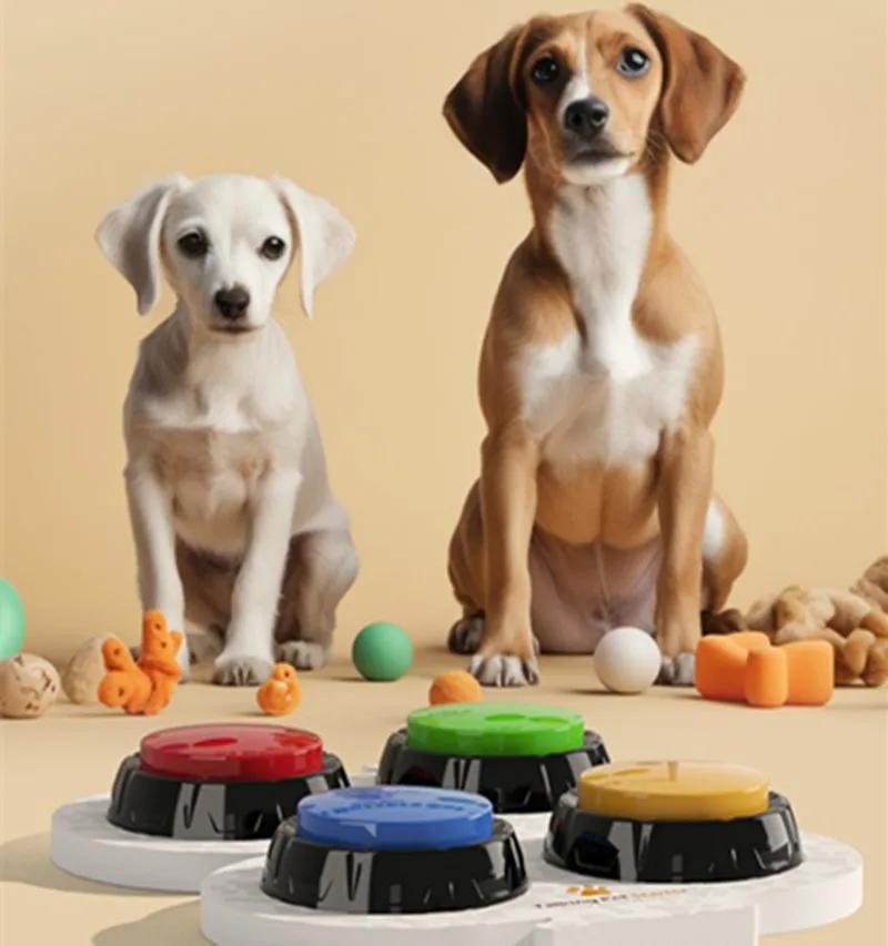 Dog Pet Communication Button Upgrade Recording Dog Ring Dog Interactive Training Sound Button Pet Toys Interactive Dog Toy