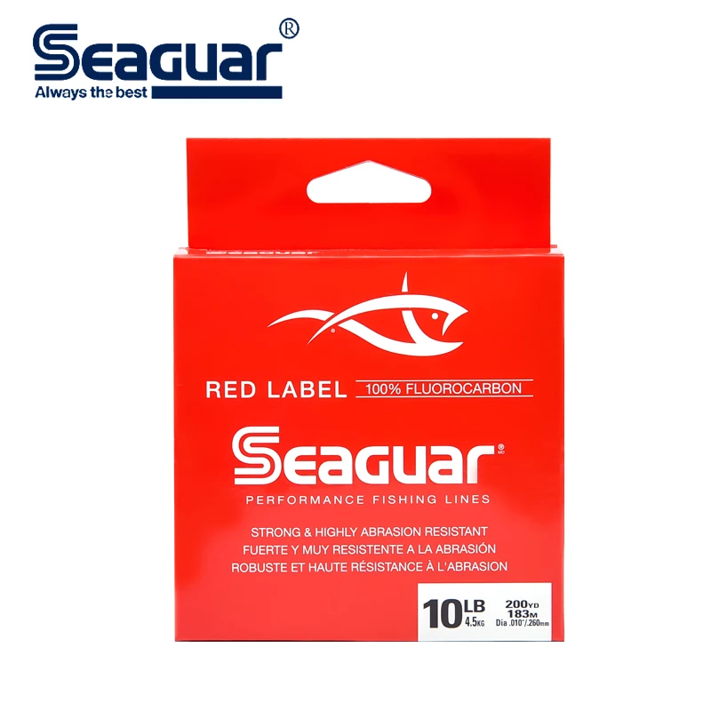 Imagem -04 - Original Japão Seaguar Rótulo Vermelho Fluorocarbon Linha de Pesca Fluorocarbon Fibra Carbono Monofilamento Carpa Líder Linha 100