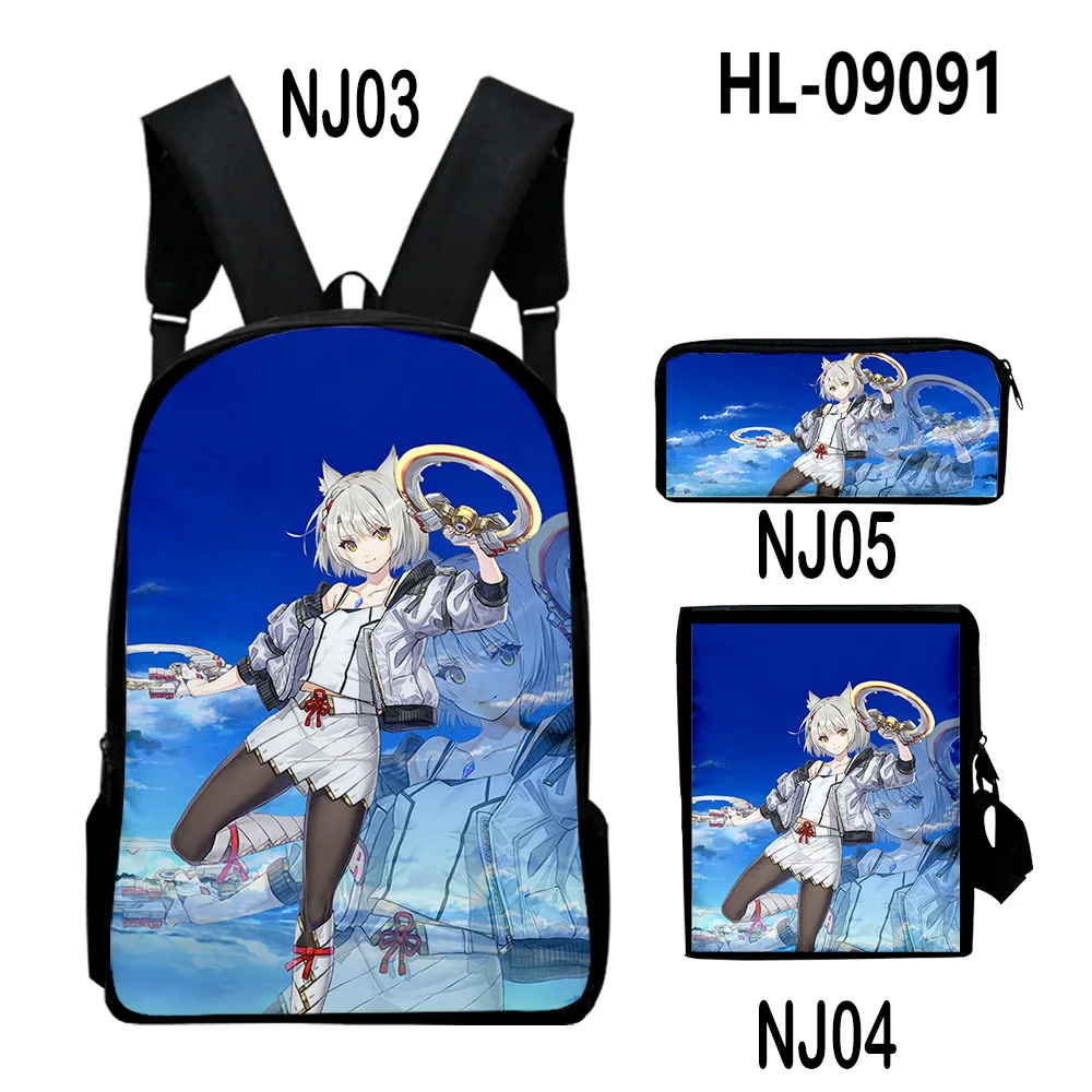 Cartoon Xenoblade Chronicles 3 Game Print 3pcs/Set pupil School Bags Laptop Daypack Backpack Inclined shoulder bag Pencil Case