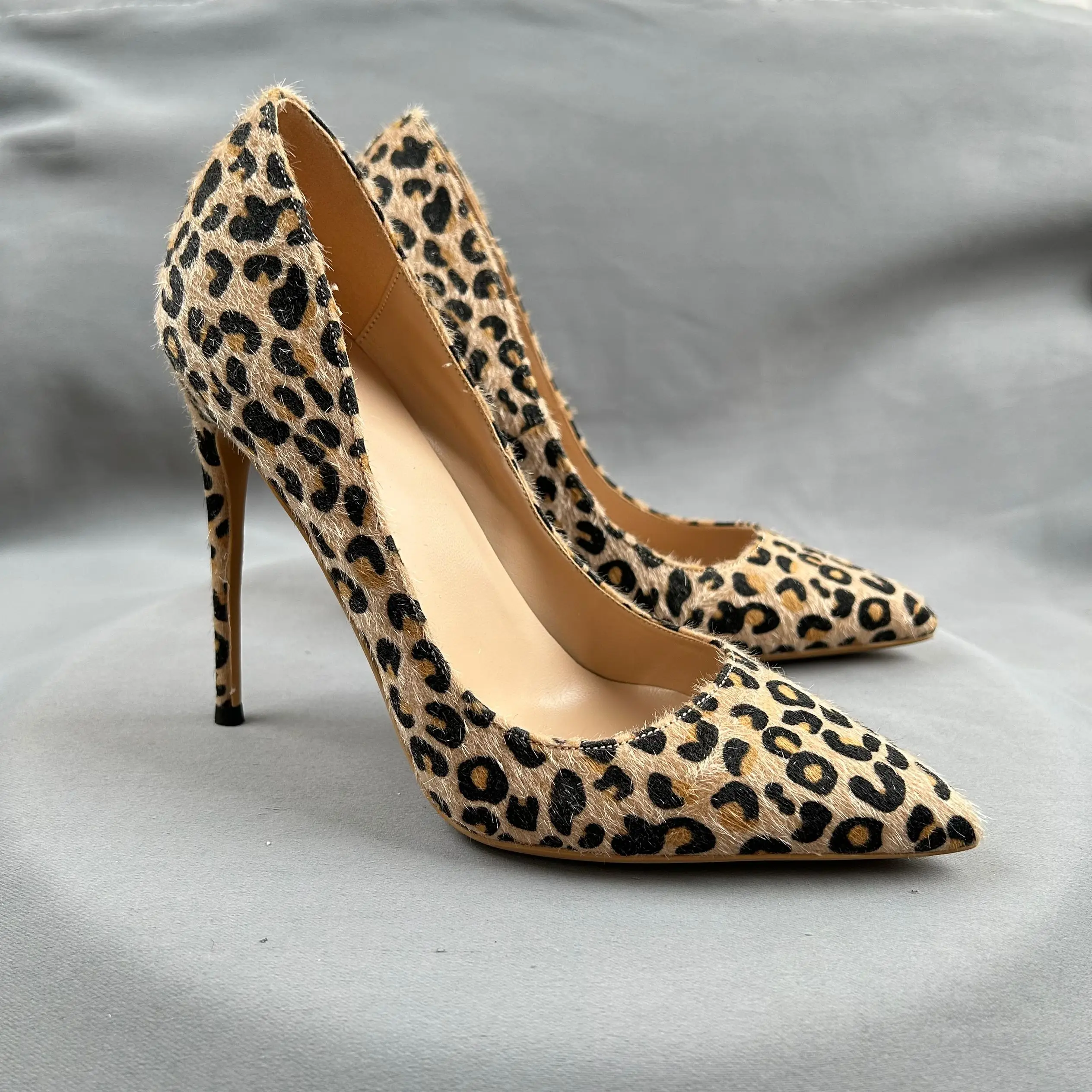 Tikicup مثير موضة ليوبارد طباعة أشار تو عالية الكعب للنساء أنيقة سيدة خنجر مكتب والحفلات فستان مضخات ملابس يومية