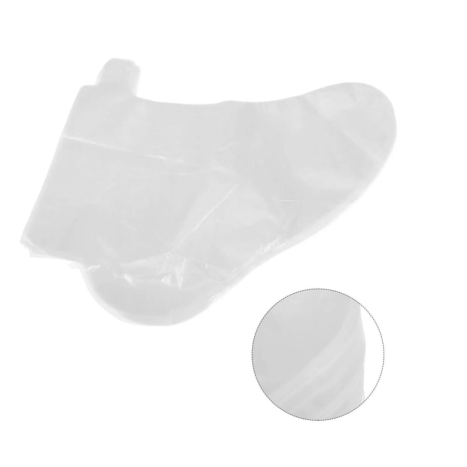 

100Pcs Transparent Plastic Foot Socks with Fastening Buckle for Moisturizing Dry Cracked Feet Home Spa Bags for Foot Wax