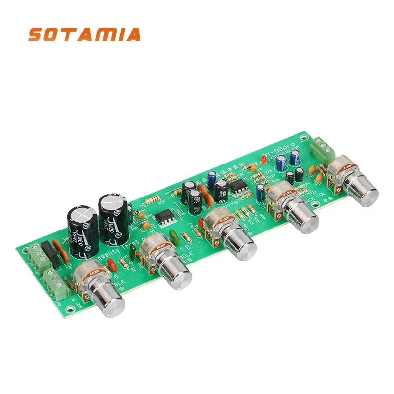 

SOTAMIA Amplifier Preamplifier Tone Board JAN4558 OP Amp Preamp Treble Midrange Bass Balance Volume Control Tone Adjustment