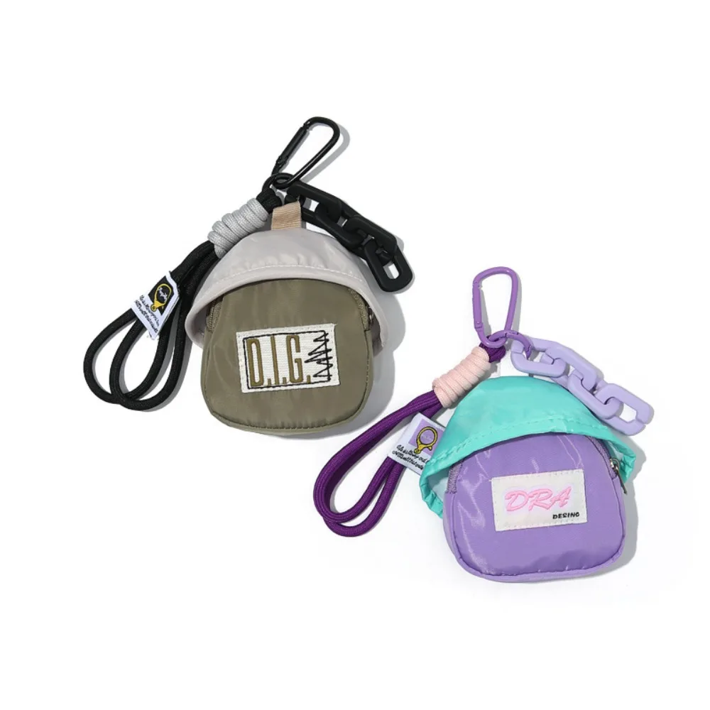 

Kawaii Zipper Coin Purse Macaron Color Key Chain Earphone Bag Portable Mini Book Bag Pendant Outdoor DIY Accessories