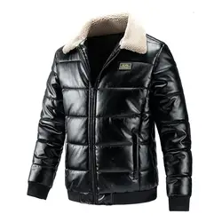 Men's Jacket Coat Autumn and Winter Warm Lamb Turn-Down Collar Coat Casual Handsome Outdoor Coat Cotton Padded Male Tops M-5Xl