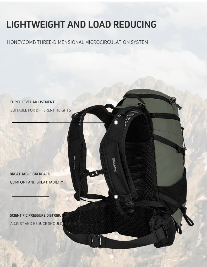 

Large Capacity Outdoor Professional Mountaineering Backpack Lightweight Sports Bag Men's And Women's Hiking Nylon Backpack