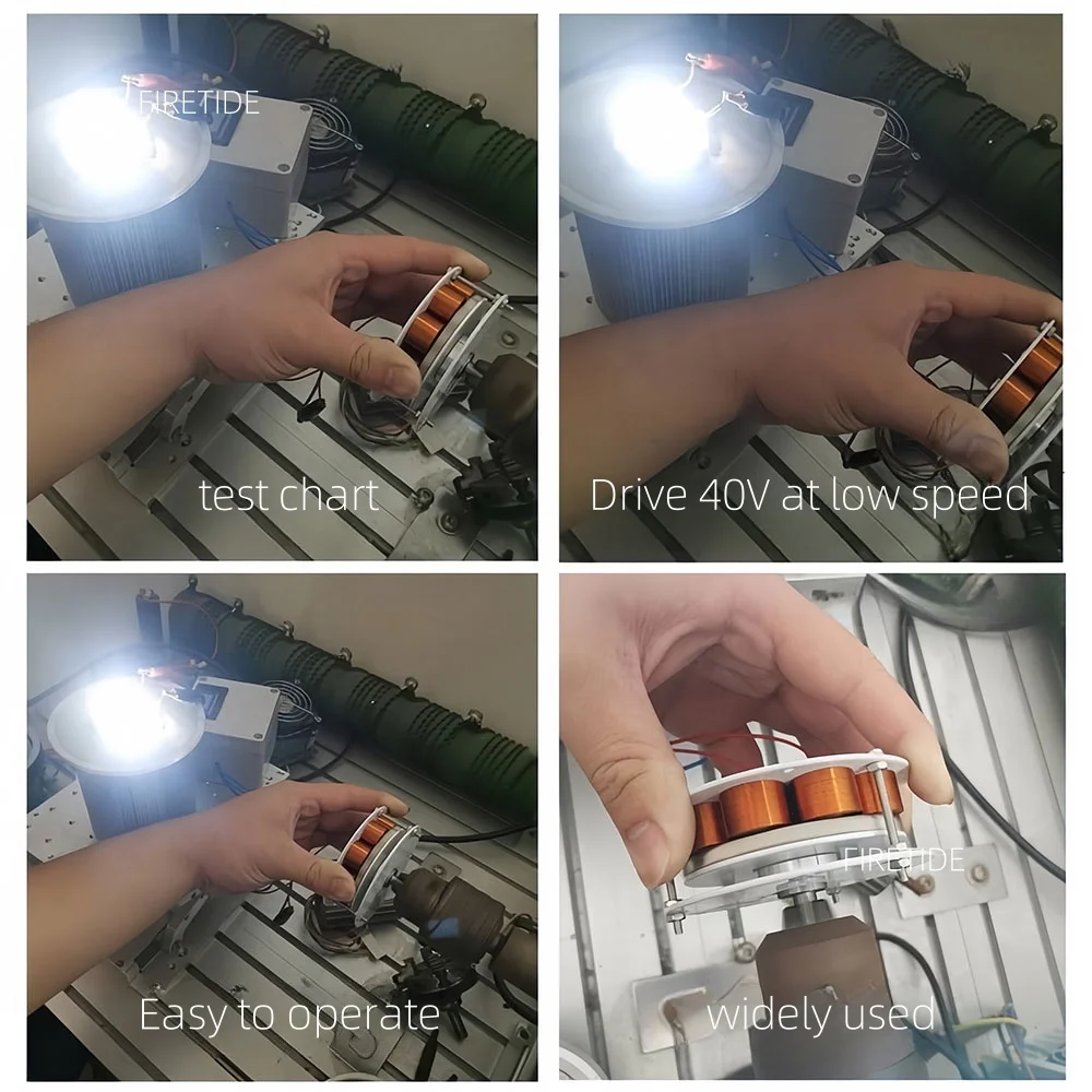 مولد قلب حديدي مصغر من نوع القرص 20 وات/50 وات/100 وات، توليد طاقة عالية مغناطيسي قوي منخفض السرعة، تيار متردد متعدد الأقطاب ثلاثي الطور #6