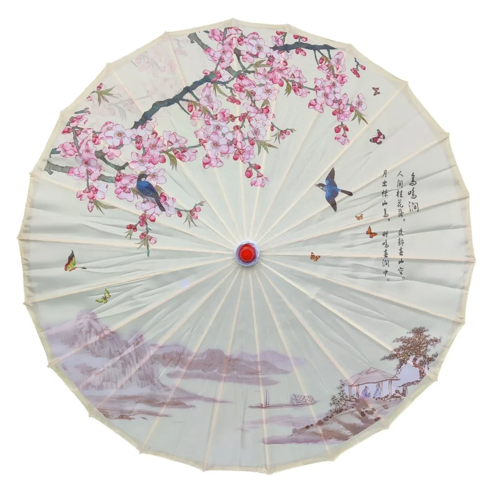 

70 cm Silk Cloth Women Umbrella Handheld Folding Classical Oil Paper Umbrella Decorative Rainproof Chinese Oil Paper Umbrella