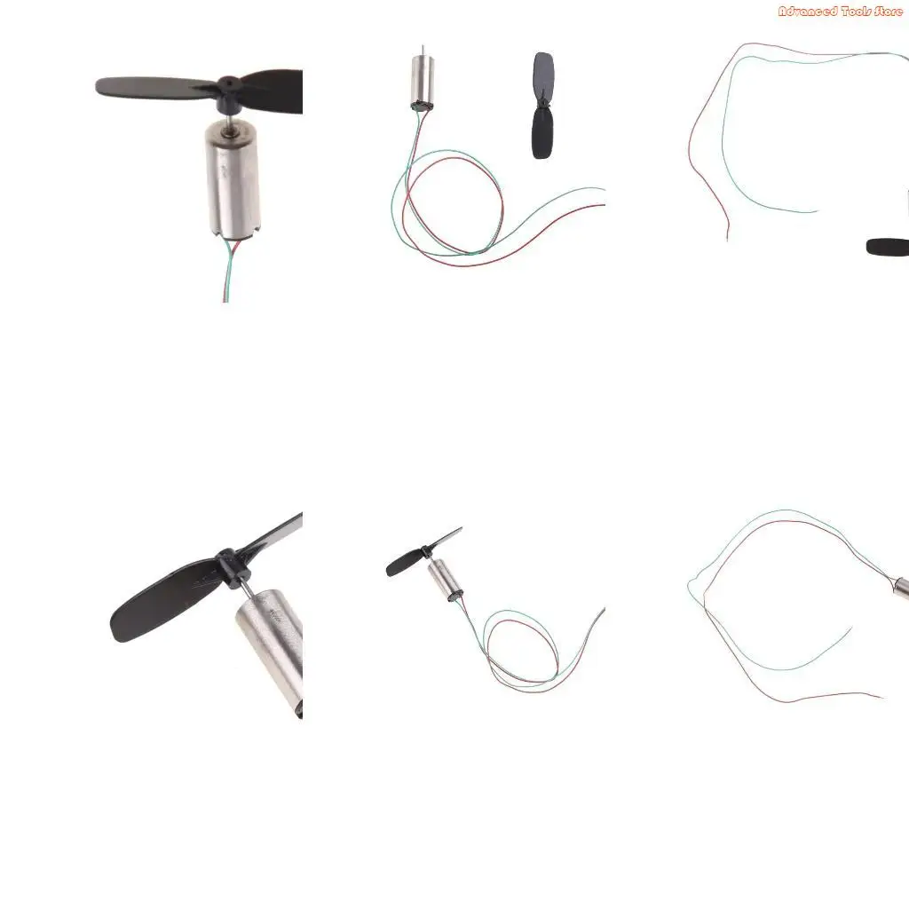 1 Set 3.7V 48000RPM Coreless Motor + Propeller For RC Aircraft Helicopter Toy W91B