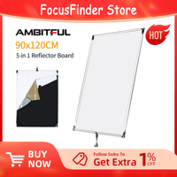 90 x 120cm 35in x  47in Sun Scrim Large 5in1 Black Silver Gold White Diffuser Reflector Aluminum Alloy Frame for Photography