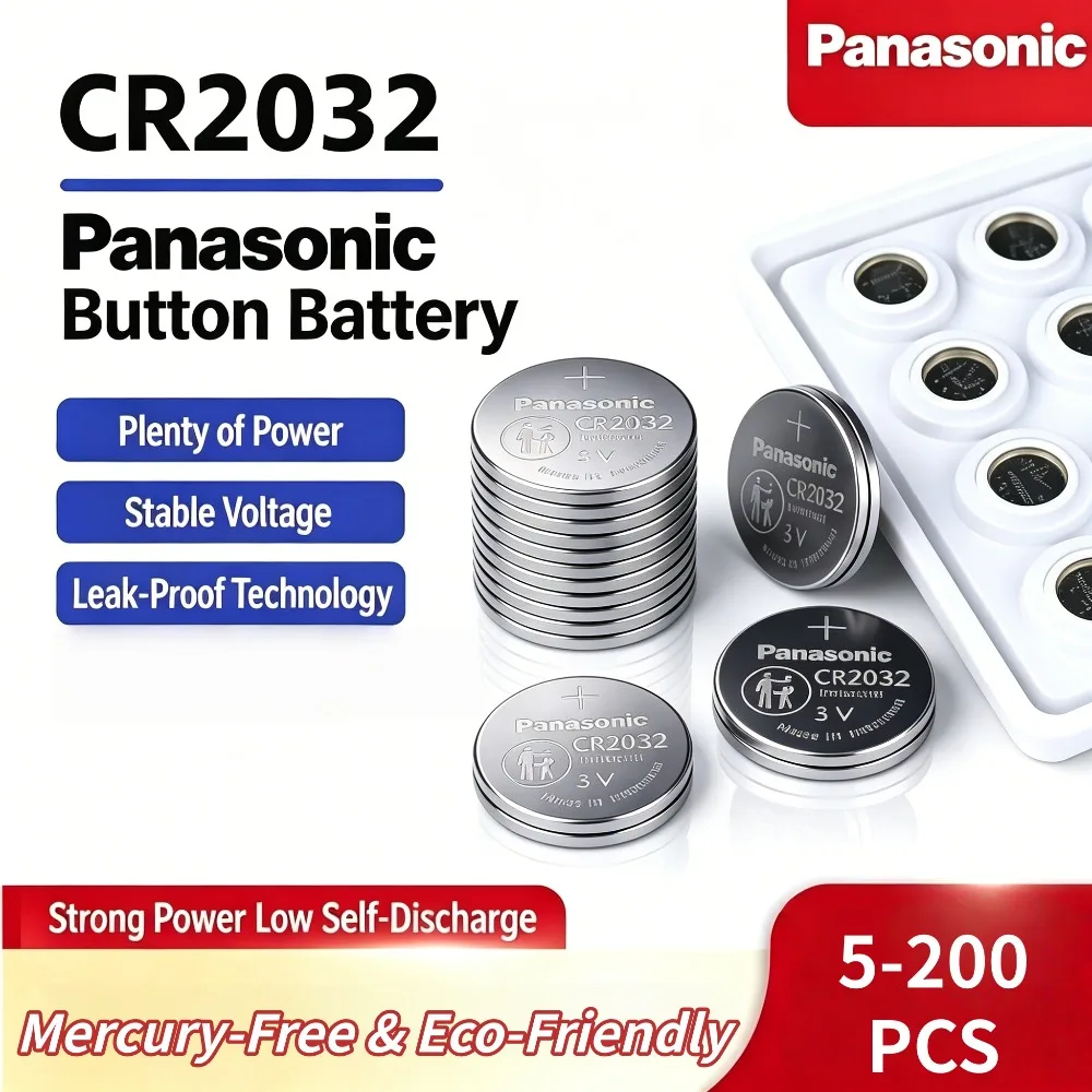 

CR2032 3V Lithium Button Cell 5-200PCS Bulk Industrial Pack For Sensor LED Lights Toys Electronics Button Cell Wholesale
