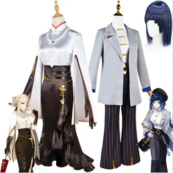 Genshin Impact Costume Ningguang Yelan Cosplay Yanan  Wig Dress Uniform Halloween Carnival Costume