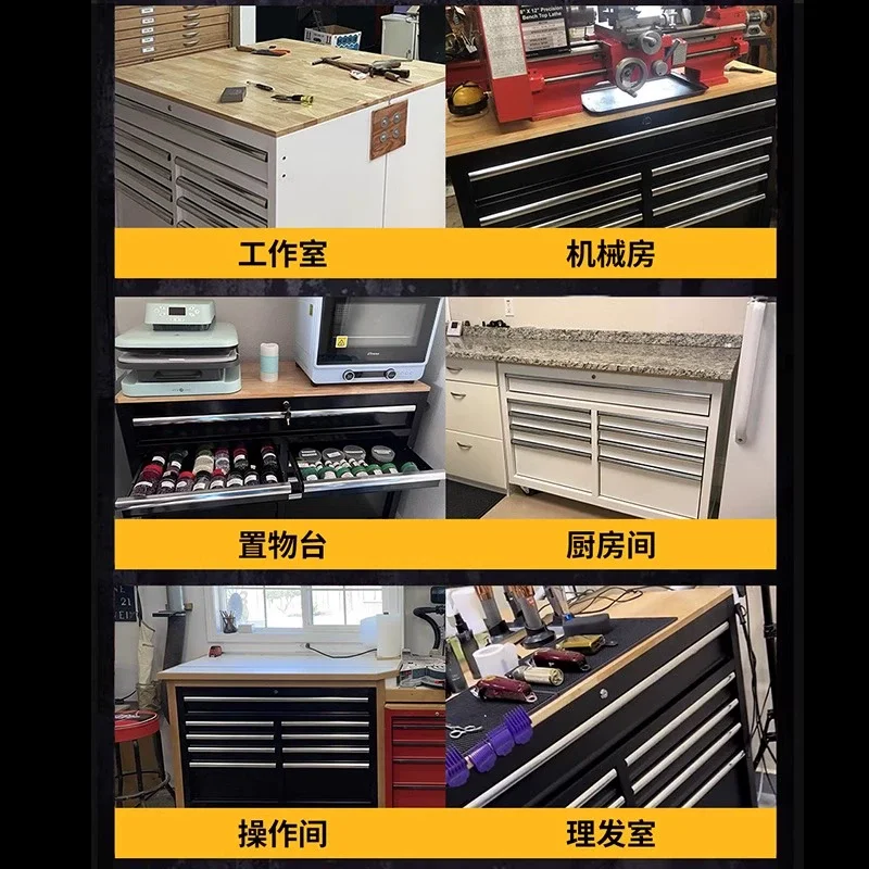 Hair Salon Workshop Auto Repair Maintenance Multi-Functional Handcart 46inch Mobile Workbench with Wheels