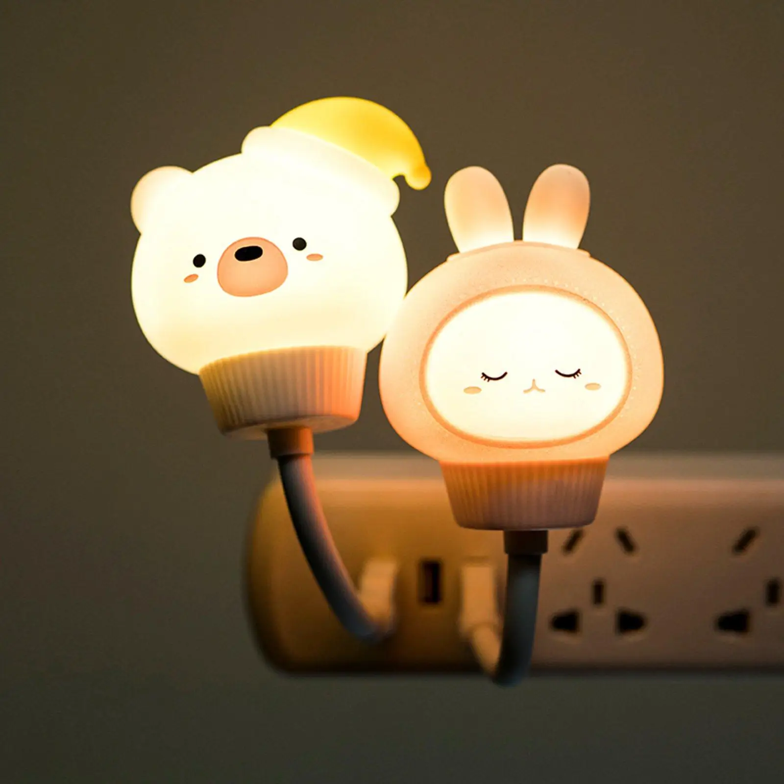 Night Light Sleep Portable USB Dimmable Lamp for Cupboard Kitchen Baby Girls
