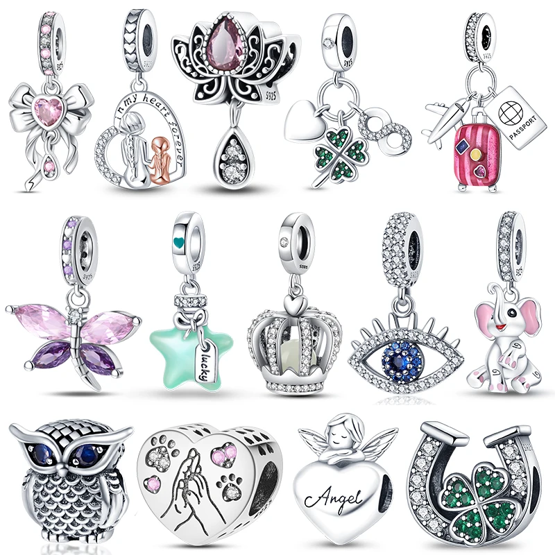 

Лидер продаж, подвески, серебро 925, оригинальные бусины-подвески, подходят для браслета, ожерелья, женские роскошные ювелирные изделия, повседневные подарки для вечеринок и фестивалей