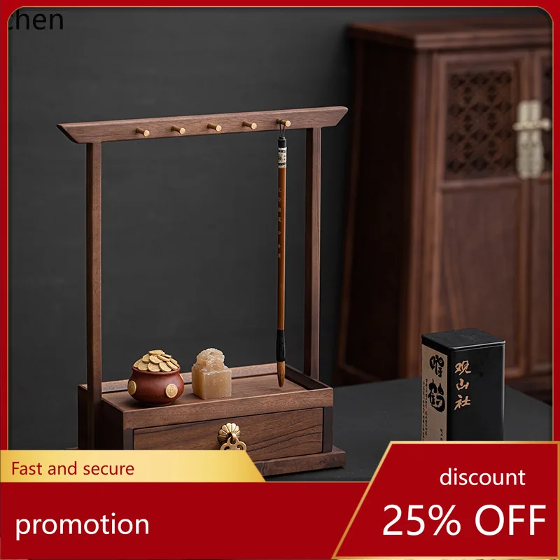 

ZML decorative piece made of solid wood in new Chinese style, storage box for stationery, bracelet rack, key rack