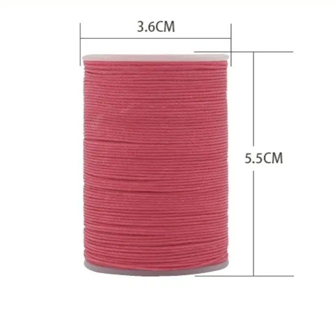 GALACES（YULE） 0.8mm 55m long polyester round waxed thread string for leather sewing