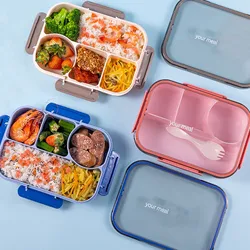Portable Lunch Box Lunch Box For Workers And Students Microwave Heating Lunch Box Student-Specific Compartment Plastic Lunch Box