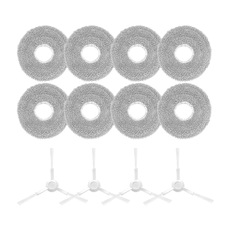 مجموعة فرش جانبية رئيسية A83G (12 قطعة) لـ Cecotec Conga 20090 Pro AI/Everybot Q9/Inic IX30 AI Ultra/Polaris 7790 المكانس الكهربائية