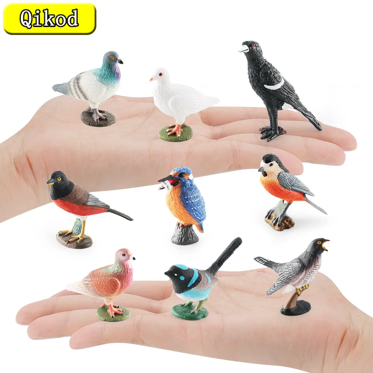 Creative Simulated Kingfisher Magpie Pigeon Cuckoo Blue Wren Warbler Red-Bellied Titmouse Bird Quality Animal Model Ornament Toy