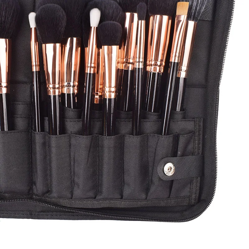 29-Hole Foldable Brace Design Makeup Brushes Bag Canvas Women Travel Cosmetic Case Organizer Tools Pouch Beauty Brush Bag Female