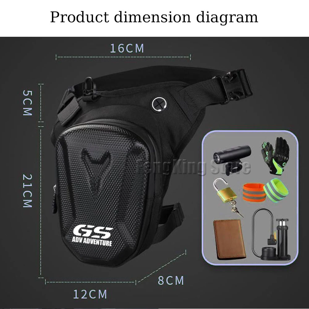 For BMW R1250 GS ADVENTURE r1250gs adv   Motorcycle leg bag knight hard shell waterproof waist bag, crossbody bag