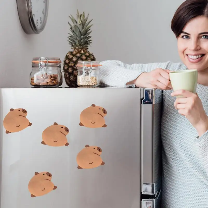 Notas adhesivas de capibara de dibujos animados para estudiantes, bonito Bloc de notas autoadhesivo, notas de mensaje de Capibala, notas adhesivas N veces