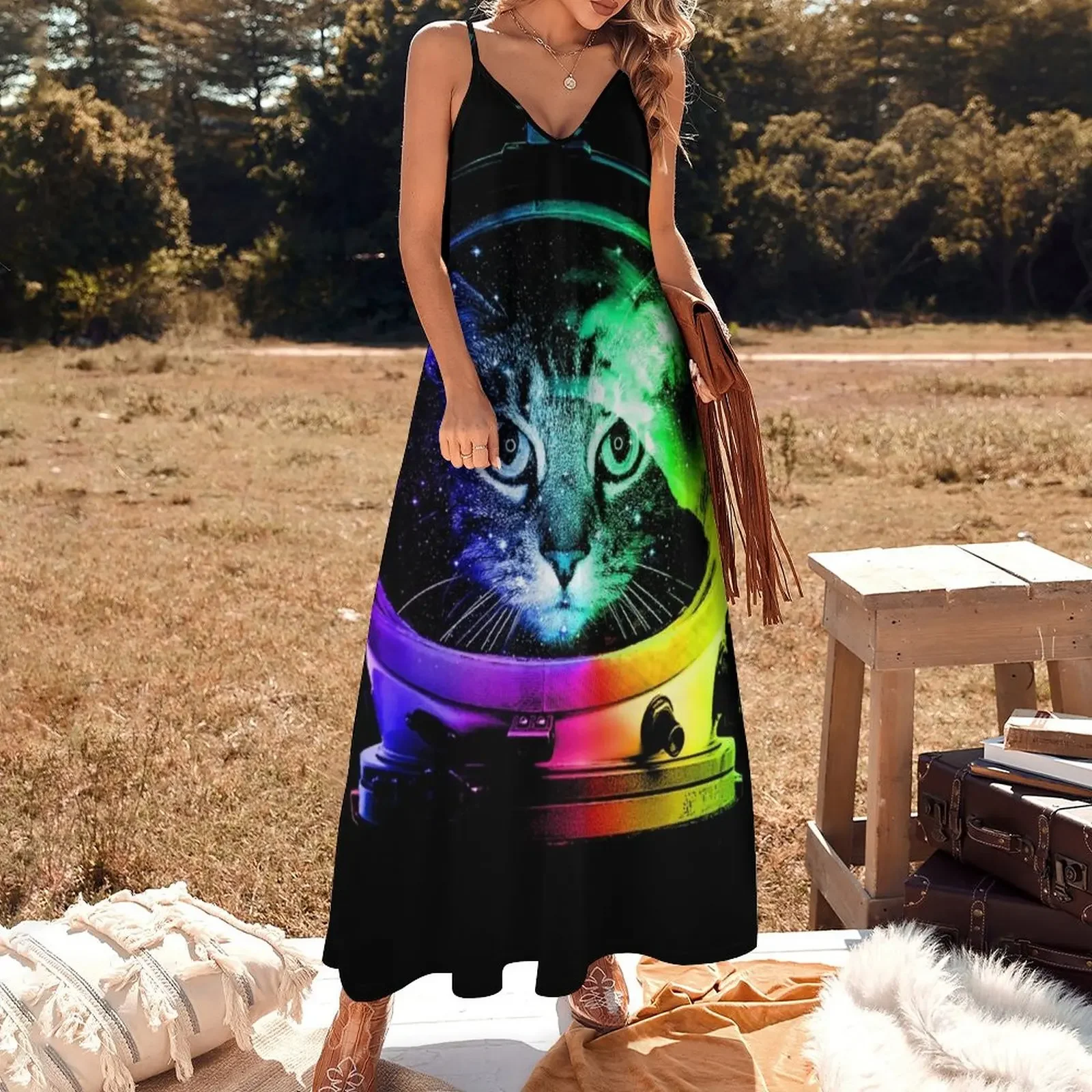 Astronaut Cat Sleeveless Dress dresses women summer 2025 women's summer dress 2025 Party dresses dresses for woman