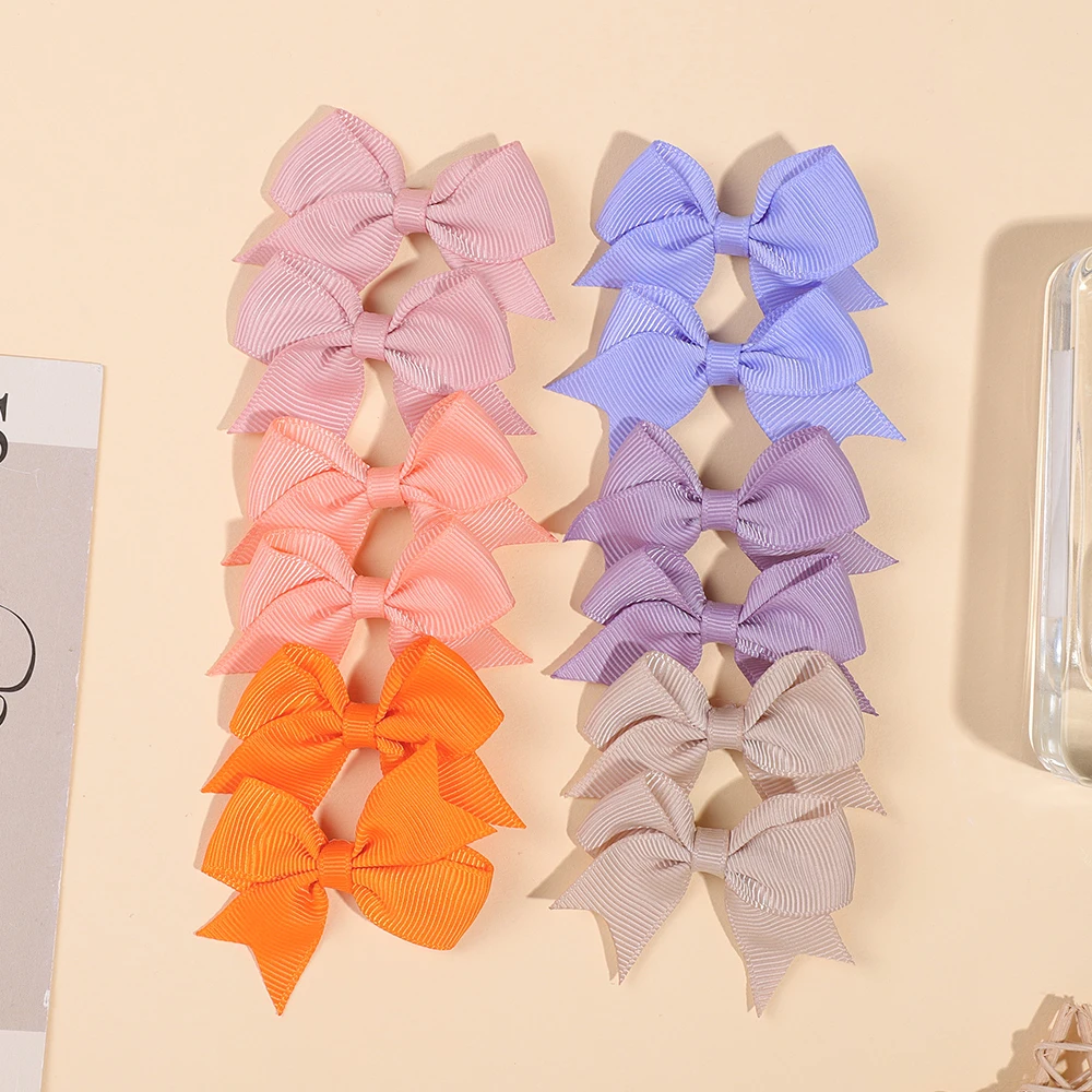 24pcs/set Bow Tail All Inclusive Hair Clips Cute Fashionable Solid color Hair Clips Headwear Hair Accessories Hair Clips