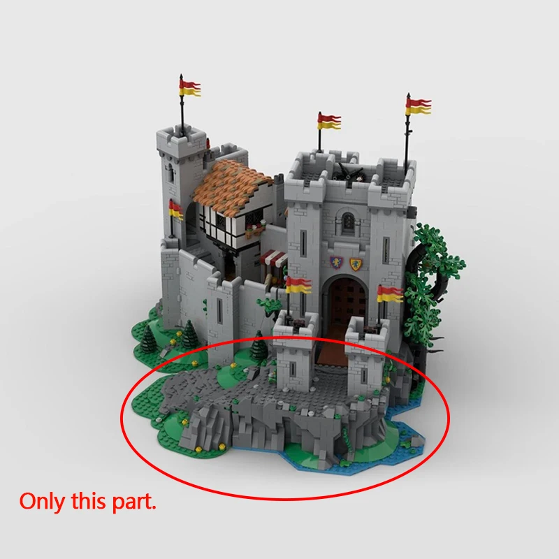 qwert Medieval Castle Model MOC Building Bricks Medieval Fortress Modular Technology Gifts Holida Toys Suity Assemble Children