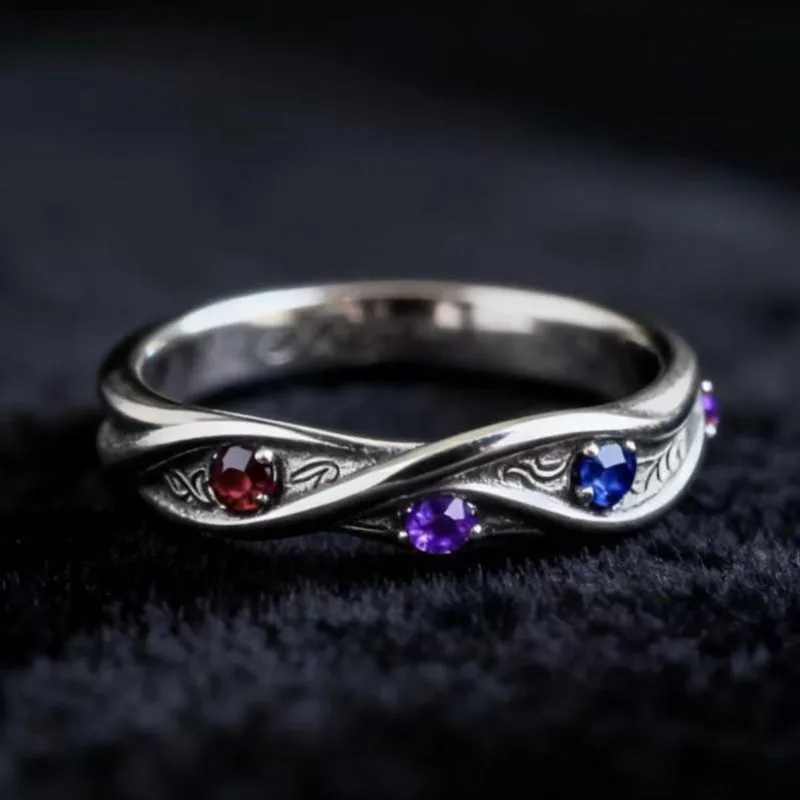 

2026 new environmentally friendly alloy simple color zircon ring fashion ins accessories women's jewelry