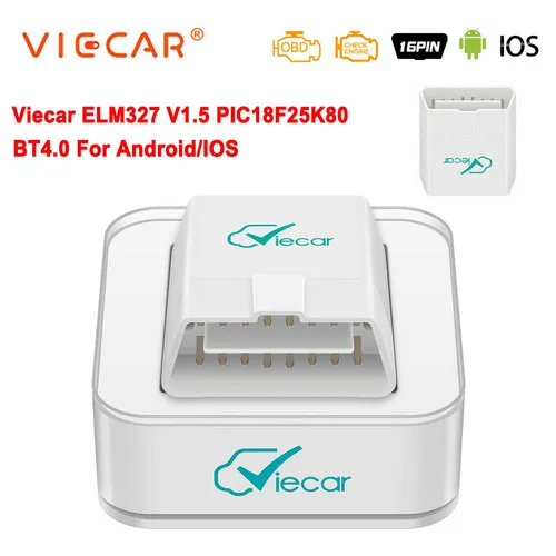 Imagen 1 del producto Viecar ELM327 V1.5 Bluetooth 4,0 OBD 2 OBD2 PIC18F25K80 ELM 327 V1 5 OBDII escáner de diagnóstico de coche ODB2 lector de código de herramienta automática