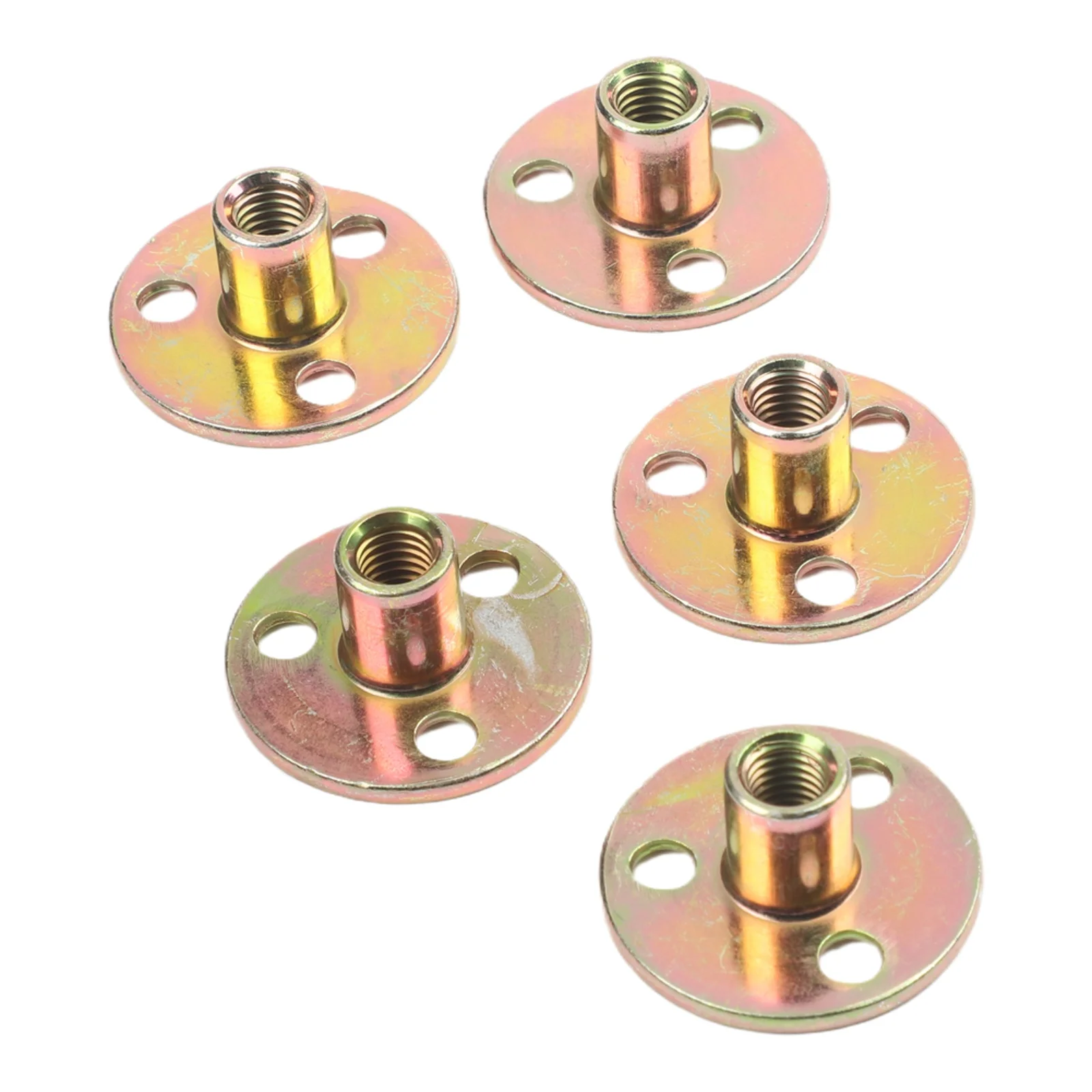 M8 T type three hole fixing nut for furniture leg installation and suspension applications galvanized iron plate nut five