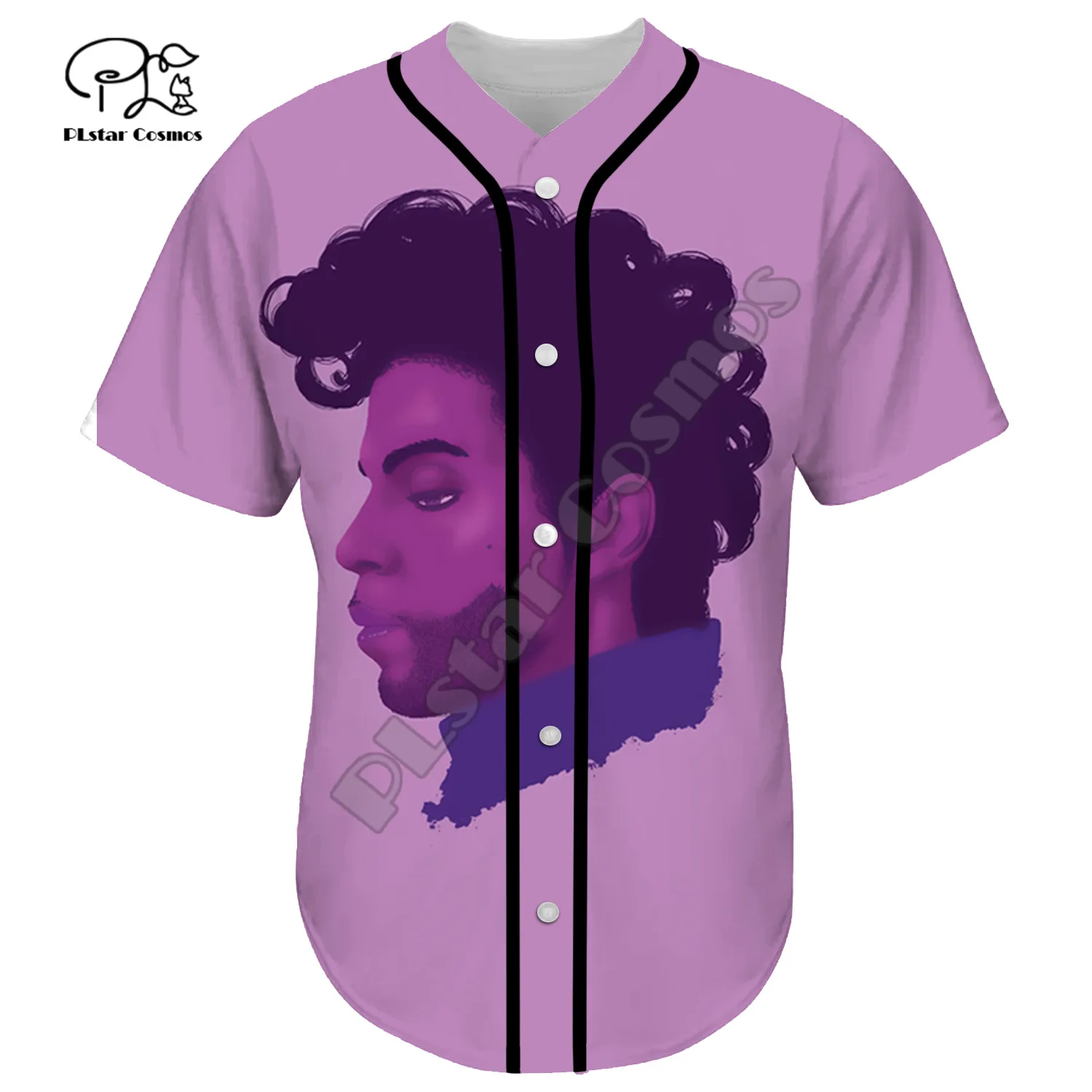 Camiseta con estampado de béisbol 3D para hombre y mujer, camisa de manga corta con estampado Popular del príncipe Rogers, Nelson, púrpura,