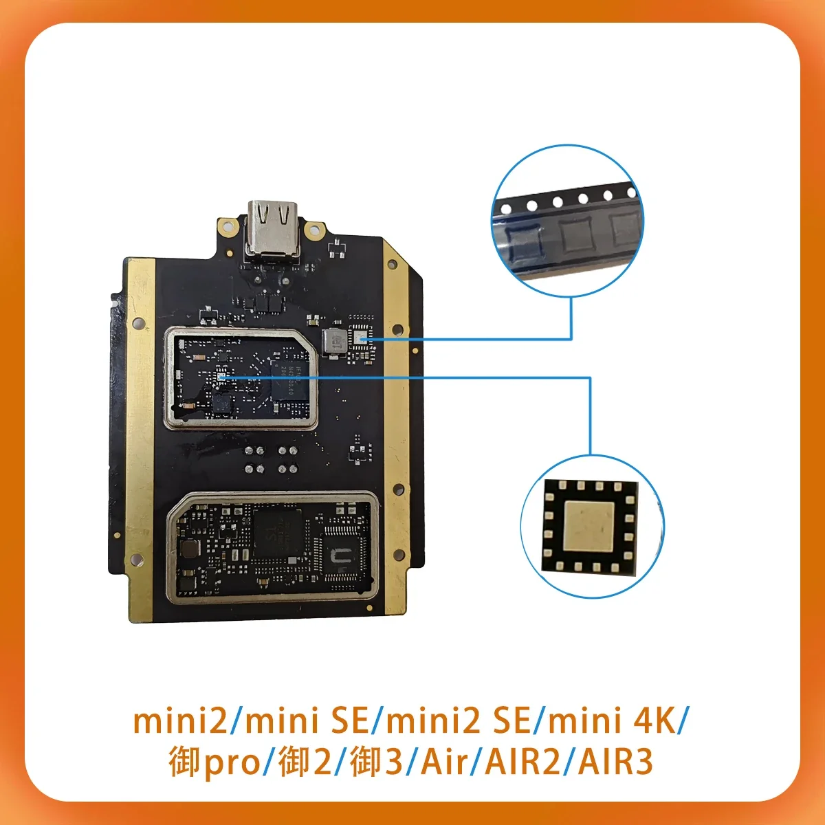 Przycisk zasilania płyty głównej serii Mini 2/Mavic 3/Air3 Pro, zestaw chipów płyty głównej, wzmocnienie sygnału, dla dronów DJI
