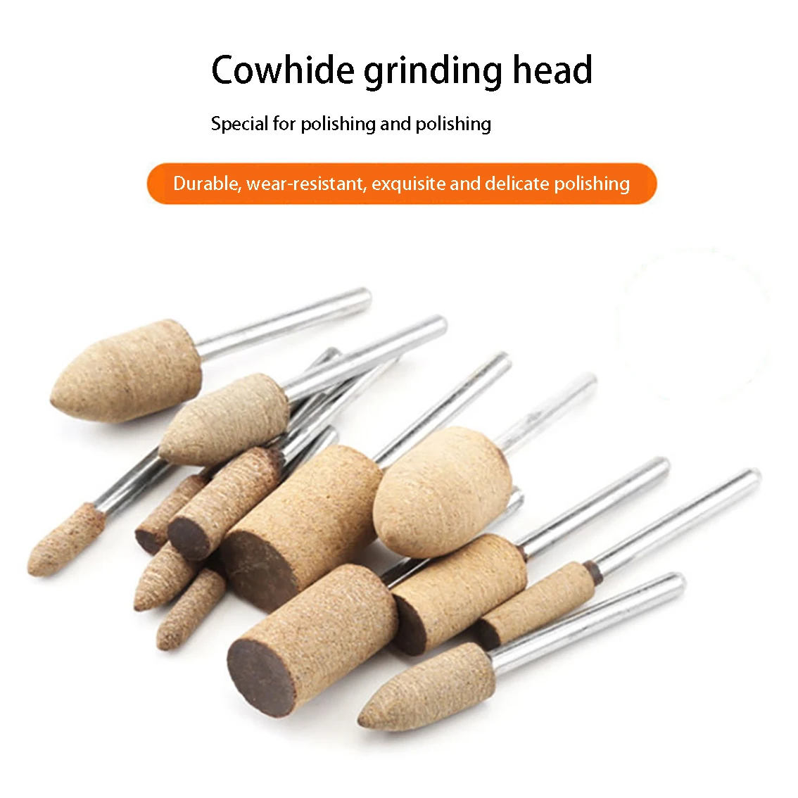 

1PCS Cowhide Polishing And Polishing Head 2.35mm/3mm/6mm Handle For Mold Polishing And Rotating Electric Tools