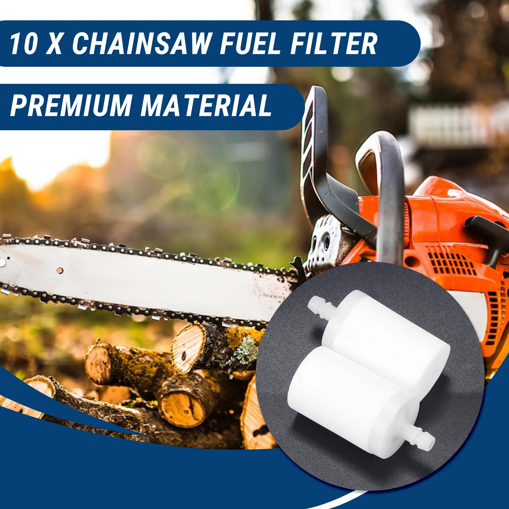 10Pcs Gas Fuel Filter 50 51 55 61 268 272 XP 345350351353 Parts for Husqvarna Chainsaw Vogue