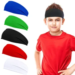 Baseball Youth Kids Sweatbands Children Soccer Headbands Boys Sports Breathable Sweat Absorbing Wicking Elastic Hair Bands