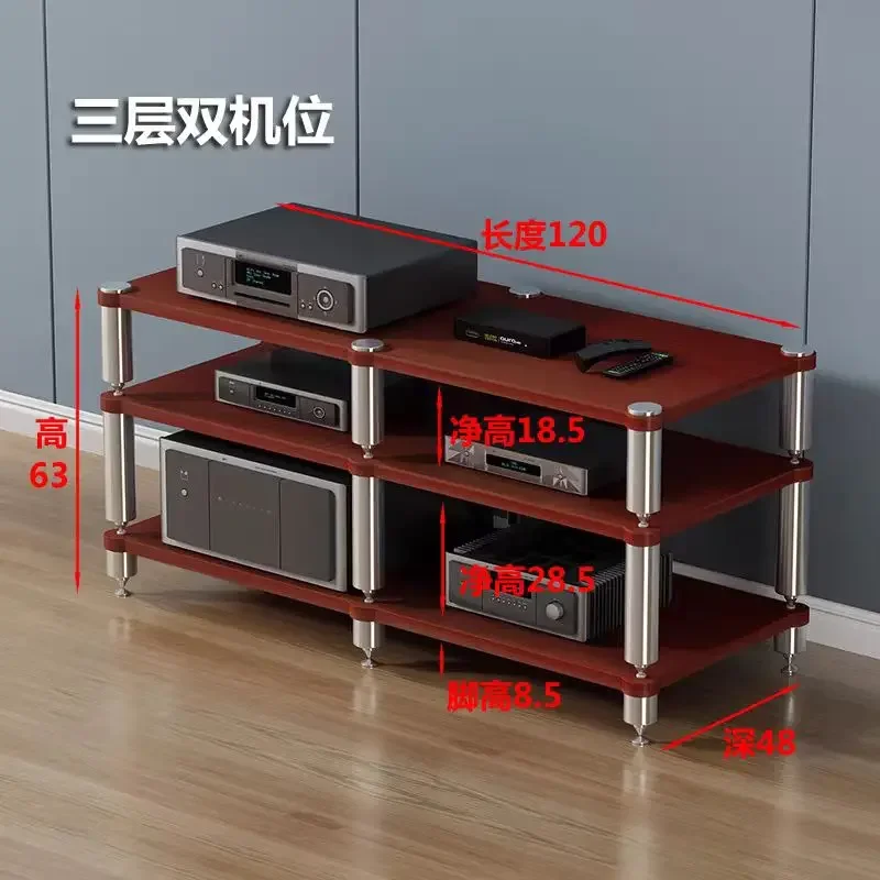 4Layer 2Column HIFI Power Amplifier Cabinet Amplifier Cabinet Rack Audio  Rack  TV Cabinet Shock Absorb