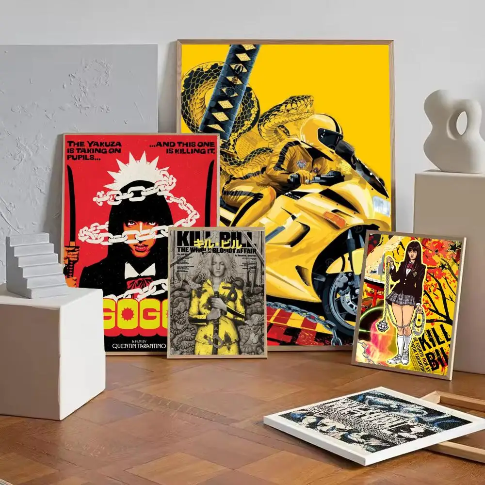 Kill Bill Movie Cool Painting Calligraphy HD Print Personalized Canvas Wall Mural Art Poster Photos for Living Room Home Decor