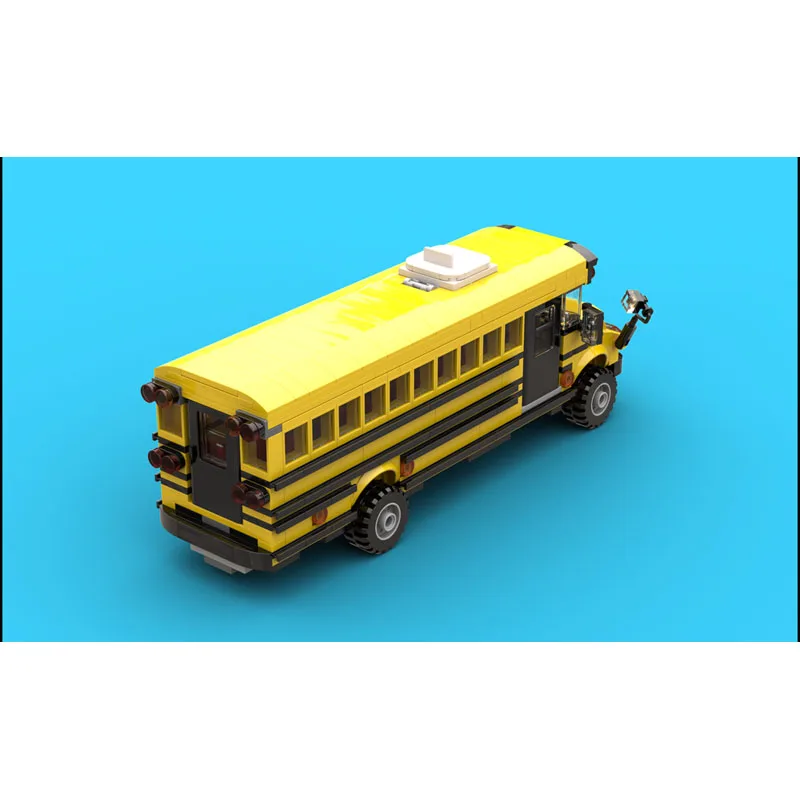 

MOC-237082 Эксклюзивный школьный автобус города, модель строительного блока, 566 шт., детская игрушка на день рождения и Рождество для мальчиков в подарок