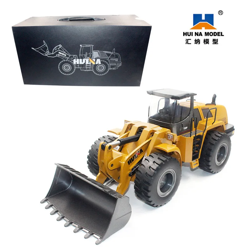 Huina 1583 22 ช่องโลหะผสมรีโมทคอนโทรลรถ 1:14 จําลอง Bulldozer วิศวกรรมยานพาหนะของเล่นเด็กของขวัญวันเกิด