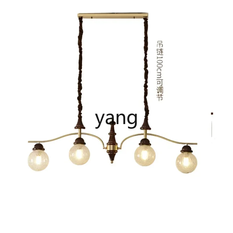 

Yjq Chinese Style Restaurant Chandelier Retro Copper Dining Table Bar Counter High-Grade Lamps